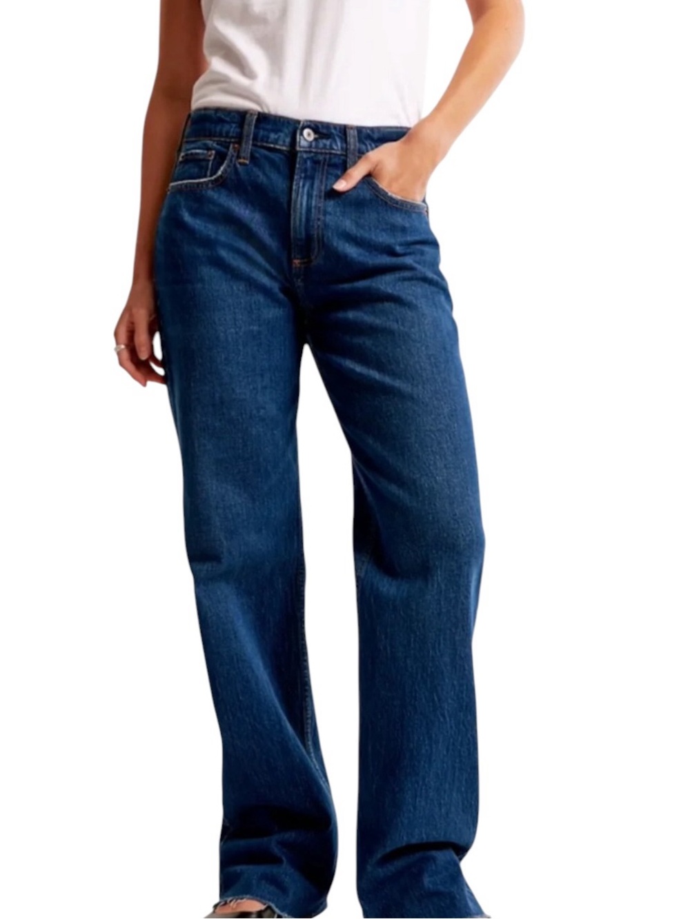 Abercrombie Baggy Low Rise Curve Love denim jeans size 26 like new condition